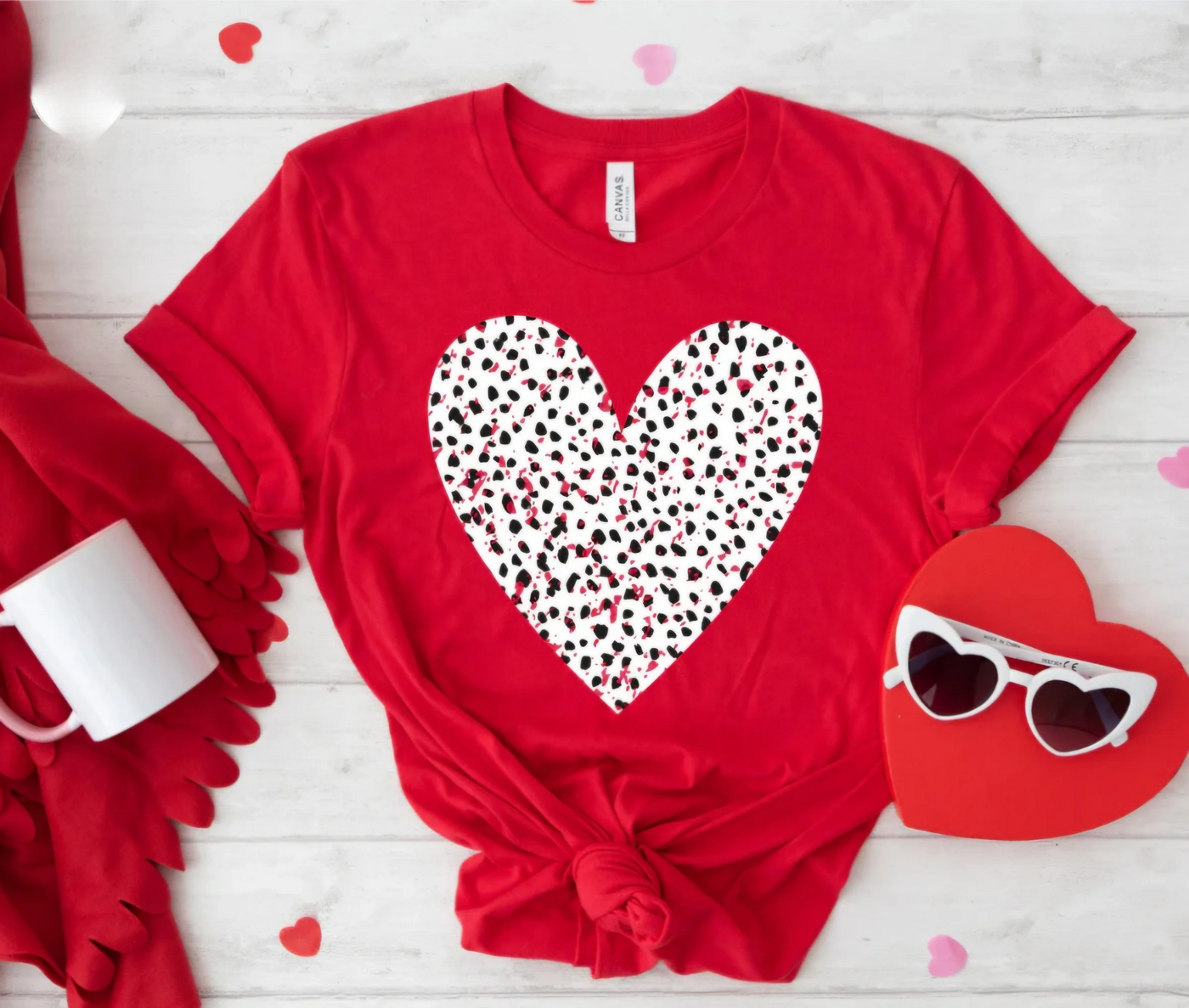 Dot Heart Red Tee