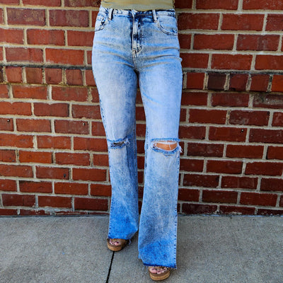 High Rise Long Inseam Straight Jeans